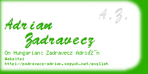 adrian zadravecz business card